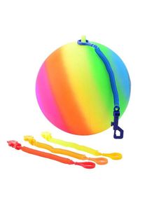 Outdoor Fun Rainbow Ball Bungee Ball (Assorted)