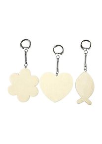 Creativ Company Decorate your Wooden Keychain 3pcs.