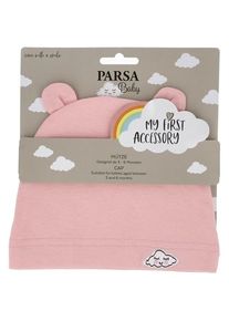 Parsa Baby Babymütze mit Ohren und Wolkenstickerei - rosa
