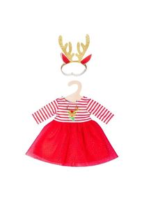 Heless Christmas dress with Reindeer headband size 28-35 cm