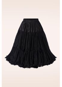 Banned Retro Queen Size Lola Lifeforms Petticoat in Schwarz