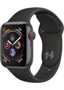 Apple Watch Series 4 (2018) | 40 mm | Aluminium | GPS + Cellular | grau | Sportarmband schwarz
