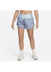 Short de running Repel taille mi-haute avec sous-short intégré 8 cm Nike Trail pour femme - Bleu