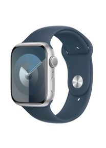 Smartwatch Apple Watch 9 GPS, 41mm Silver Aluminium Case, Storm Blue Sport Band - M/L