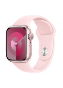 Smartwatch Apple Watch 9 GPS + Cellular, 41mm Pink Aluminium Case, Light Pink Sport Band - S/M