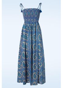 Timeless Sommer Paisley Maxi Kleid in Blau
