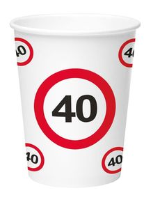 Folat Segnale stradale 8 mug 40 ° compleanno