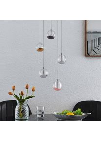 LUCANDE Hayley LED hanging light, five-bulb