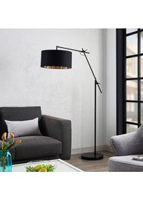 LINDBY Likanu floor lamp in black and gold