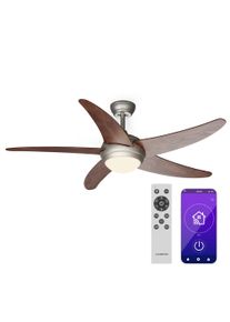 Klarstein Bolero 2 v 1 Smart, stropný ventilátor, Ø 132 cm, svetlo 55 W, diaľkové ovládanie, ovládanie cez aplikáciu, 2 smery chodu