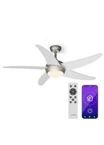 Klarstein Bolero 2 v 1 Smart, stropný ventilátor, Ø 132 cm, svetlo 55 W, diaľkové ovládanie, ovládanie cez aplikáciu, 2 smery chodu