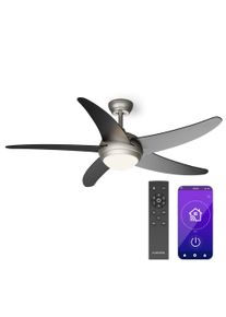 Klarstein Bolero 2 v 1 Smart, stropný ventilátor, Ø 132 cm, svetlo 55 W, diaľkové ovládanie, ovládanie cez aplikáciu, 2 smery chodu