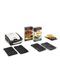Tefal Waffeleisen »sw853d Snack Collection«, 700 W, Erweiterbare Platten, Spülmaschinengeeignet, Antihaftbeschichtet schwarz, Genießen Sie...