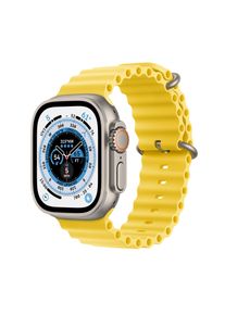 Apple Smartwatch »Ultra, Gps + Cellular, Titan, 49 Mm Mit Oceanarmband«, (Watch Os) gelb, 49 mm Titangehäuse