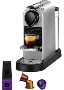 Nespresso Kapselmaschine »xn741b New Citiz Von Krups«, Wassertankkapazität: 1 Liter, Inkl. Willkommenspaket Mit 14 Kapseln silberfarben,...