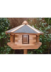 Promadino Vogelhaus »Fehmarn«, Bxtxh: 59X50X38 Cm braun, Größe B/H/T: 59 cm x 38 cm x 50 cm B/H/T: 59 cm x 38 cm x 50 cm , Aus imprägniertem...