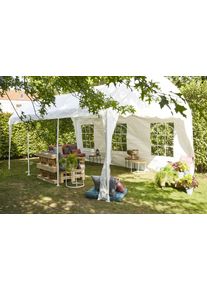 siena GARDEN Partyzelt »Event«, 300X600 Cm weiß, Größe B/T: 600 cm x 300 cm - B/T: 600 cm x 300 cm, Dach-Plane mit Spanngummis anzubringen