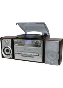Kärcher Karcher Stereoanlage »Ka 320«, (Fm-Tuner-Am-Tuner 4 W) braun, Kompaktanlage in edlem Design mit integriertem CD-Player, USB, SD-Kartenleser,...