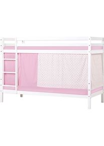Hoppekids Etagenbett »«Romantik »«, Mit Vorhang, Matratzen Und Schubladen weiß , ETAGENBETT STOCKBETT: Massivholzbett in zwei verschiedenen Größen...