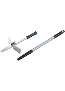 Maximex Gartenhacke, 7-In-1-Gartenhelfer Mit Ausziehbarem Teleskopstiel grau , 7-in-1 Gartenhelfer mit ausziehbarem Teleskopstiel zwischen 28 und...