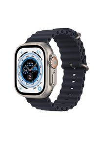 Apple Smartwatch »Ultra, Gps + Cellular, Titan, 49 Mm Mit Oceanarmband«, (Watch Os) blau, 49 mm Titangehäuse