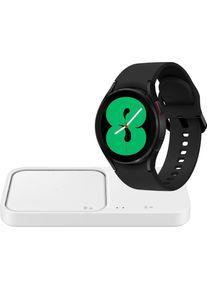 Samsung Smartwatch »Galaxy watch4 r860 40 Mm + Wireless Charger Duo«, (Wear Os ByFitness Uhr, Fitness Tracker, Gesundheitsfunktionen) schwarz,...