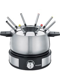 Severin Fondue »fo2471«, Mit Crêpesfunktion schwarz, zusätzliche Crêpesplatte