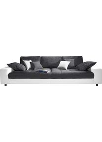 Mr. Couch Big-Sofa »Tobi«, Wahlweise Mit Kaltschaum (140kg Belastung/Sitz) Und Rgb-Beleuchtung schwarz-weiß, Größe B/H/T: 300 cm x 86 cm x 118 cm...