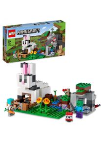 Lego® Konstruktionsspielsteine »Die Kaninchenranch (21181)Minecraft™«, (340 St.) bunt, Enthält ein riesiges Lego Minecraft-Haus in Form eines...