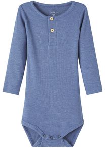 name it Langarmbody »Nbmkab Ls Body Noos« blau, Größe 56 - N-Gr, Langarmbody von name it für Mädchen