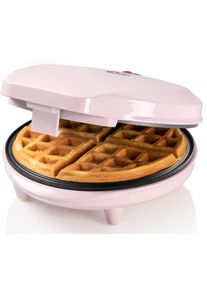 Bestron Waffeleisen »abwr730p Für Eine Xl Brüsseler Waffel Ø 18cm«, 700 W, Mit Backampel & Antihaftbeschichtung, rosa, Dekorativer Waffelmaker für...