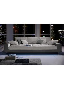 Mr. Couch Big-Sofa »Tobi«, Wahlweise Mit Kaltschaum (140kg Belastung/Sitz) Und Rgb-Beleuchtung schwarz, Größe B/H/T: 300 cm x 86 cm x 118 cm B/H/T:...