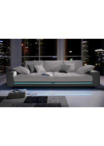 Mr. Couch Big-Sofa »Tobi«, Wahlweise Mit Kaltschaum (140kg Belastung/Sitz) Und Rgb-Beleuchtung schwarz, Größe B/H/T: 300 cm x 86 cm x 118 cm B/H/T:...