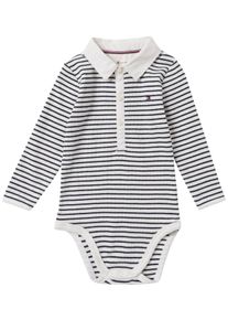 Tommy Hilfiger Strampler »Baby Rib Collar Body L/S«, (1 Tlg.), Mit Polokragen Aus Webstoff blau, Größe 80 - N-Gr, Langarmbody von Tommy Hilfiger...