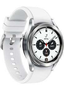 Samsung Smartwatch »Galaxy Watch 4 Classic-42mm Bt«, (Wear Os By Google Fitness Uhr, Fitness Tracker, Gesundheitsfunktionen) silberfarben, 3,04 cm...