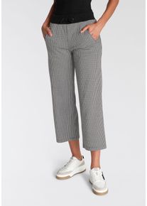 AJC Culotte, Milano-Jersey In Hahnentrittmuster Mit Gummizugbund schwarz, Größe 46 - N-Gr, Karierte Jersey-Hose im Anzug Stil von AJC