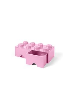 Lego Schublade 8 Noppen, 2 Schubladen, hell rosa