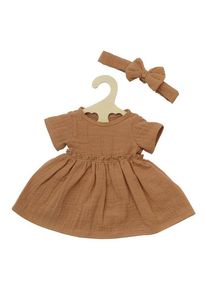 Heless Doll dress Brown with Ruffles 28-35 cm