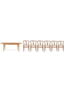 Set de table 2 CH327 L 248 cm + 6x CH24 Chair Teak Carl Hansen & Søn