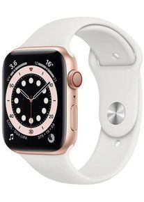 Apple Watch Series 5 (2019) | 44 mm | Aluminium | GPS | gold | Sportarmband weiß