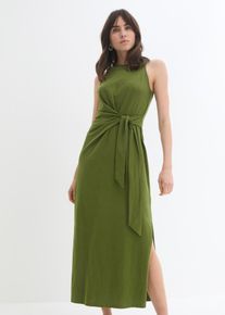 Robe longue à nouer sur le côté - vert - taille 50/52 (XL) avec coton - bonprix