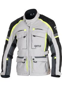 GMS-Moto Everest 3in1, textile jacket waterproof , color: Light Grey/Black/Neon-Yellow , size: M