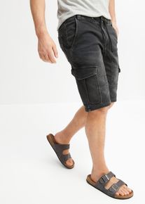 Bermuda en molleton aspect jean Regular - noir - taille 42 avec coton - bonprix
