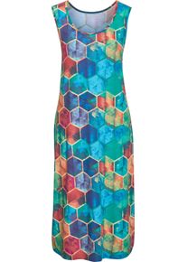 feel good Dames Zomerjurk turkoois/fuchsia bedrukt Maat 40/42