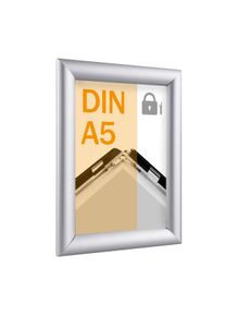 Cadre clic-clac sécurisé A5, argent