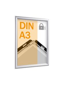 Cadre clic-clac sécurisé A3, argent