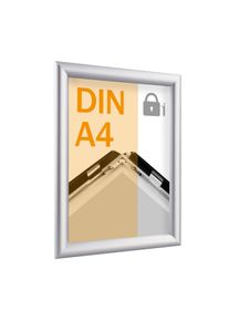 Cadre clic-clac sécurisé A4, argent