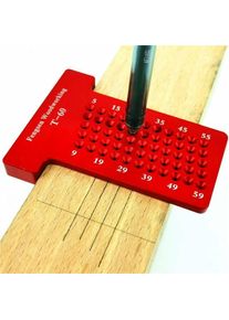 Règle de mesure en t - Règle de mesure - Marquage de précision - Alliage d'aluminium - Outil de travail métrique du bois T60 Mini Scribe (T60)