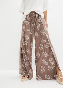 Broek in wikkellook van jersey-crêpe - bruin - maat 44/46 (L) - bonprix