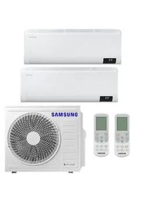 Samsung Wind-Free Comfort MultiSplit Duo Wandgeräte AR09TXFCAWKN + AR12TXFCAWKN + AJ050TXJ2KG | 2,5 kW + 3,5 kW - Weiß